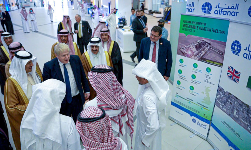 "الفنار" السعودية تبحث مع رئيس الوزراء البريطاني في استثمارها بمشروع "لايتهاوس جرين فيولز"