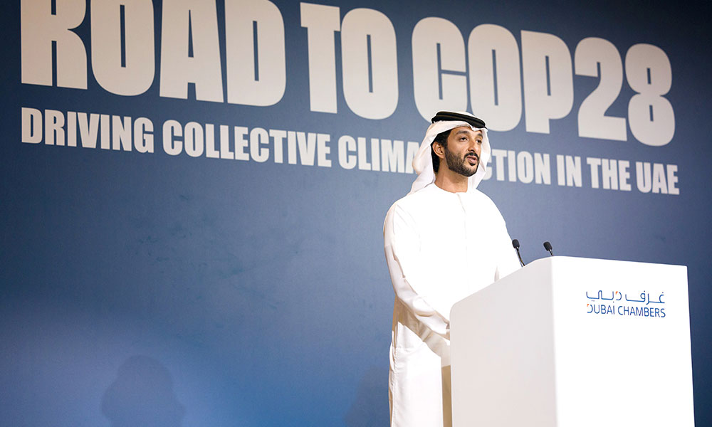 وزير الاقتصاد الإماراتي: نحرص على تبنّي السياسات الداعمة لتعزيز العمل المناخي