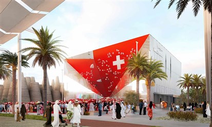 الجناح السويسري يستكمل أعماله الهيكلية استعداداً لـ"إكسبو 2020 دبي"