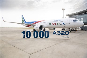 إيرباص  تسلم الطائرة الرقم 10,000 من طراز A320  إلى طيران الشرق الأوسط