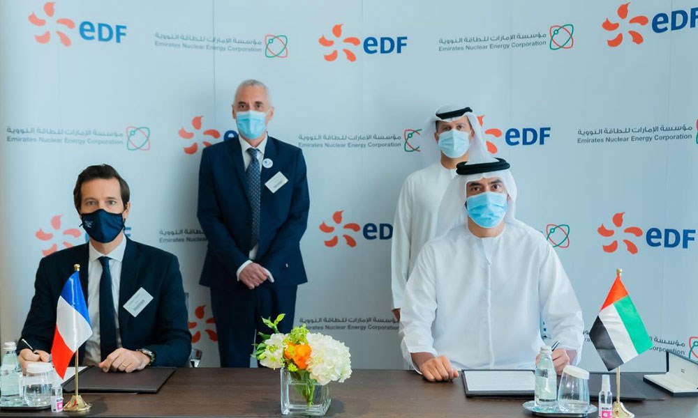 "الإمارات للطاقة النووية" توقّع خطاب نوايا مع "EDF" الفرنسية