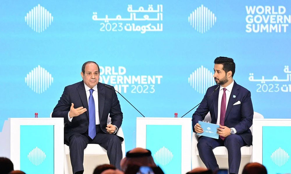 السيسي في "القمة العالمية للحكومات" بدبي: الدولة المصرية واجهت التحديات بشكل منفرد