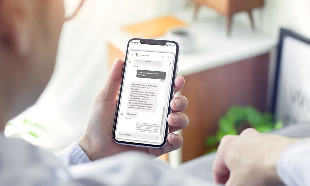 "الاتحاد للطيران" تطلق خدمة دردشة مباشرة لمتطلبات السفر