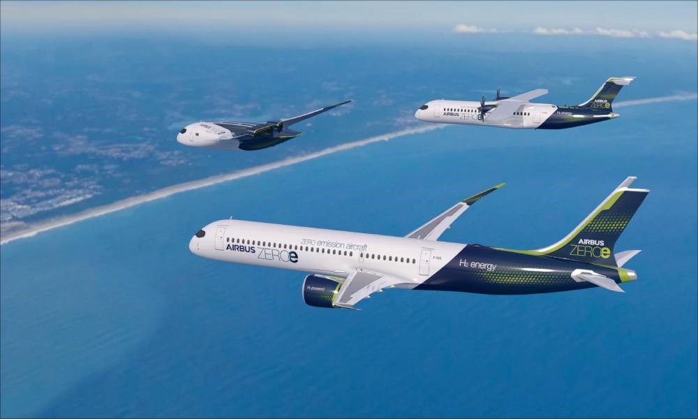 Airbus: ثلاثة نماذج لطائرات عديمة الانبعاثات